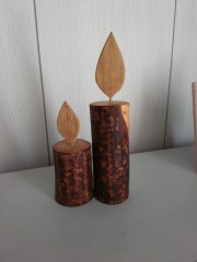 Velas de madera dos funciones